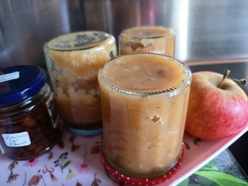 Cliquez pour zoomer ! Confiture de pomme, cannelle et raisins sec Thermomix par Corinne B80