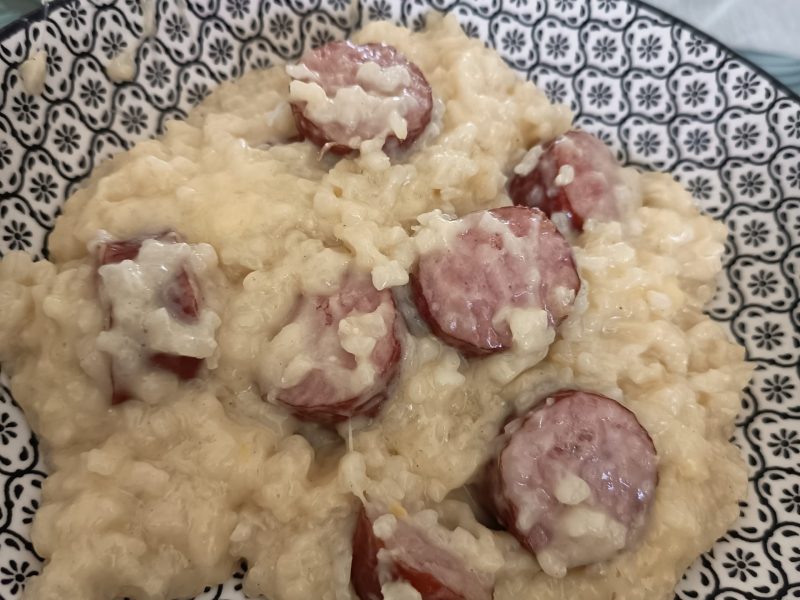 Cliquez pour zoomer ! Risotto à la saucisse fumée et au comté Thermomix par Corinne B80
