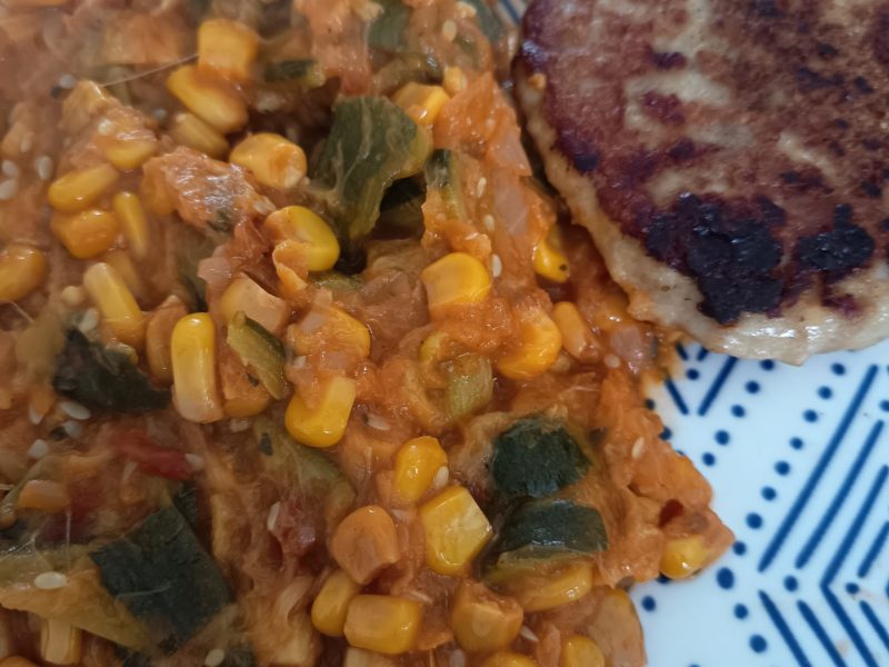Cliquez pour zoomer ! Poêlée de courgettes à la mexicaine Thermomix par Corinne B80