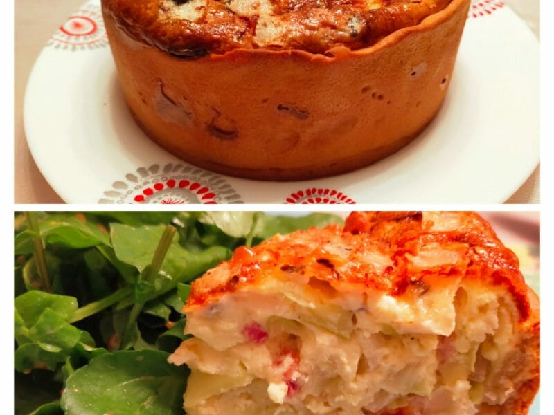 Cliquez pour zoomer ! Gâteau poireaux, lardons et fromage Thermomix par Corinne B80
