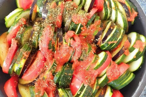 Cliquez pour zoomer ! Tian de légumes et mozzarella Thermomix par Corinne B80