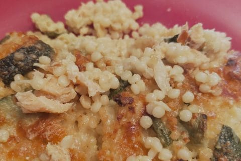 Cliquez pour zoomer ! Gratin de perles, saumon et courgettes Thermomix par Corinne B80