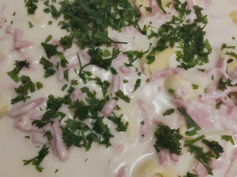 Cliquez pour zoomer ! Tortellini sauce crémeuse au jambon Thermomix par Corinne B80