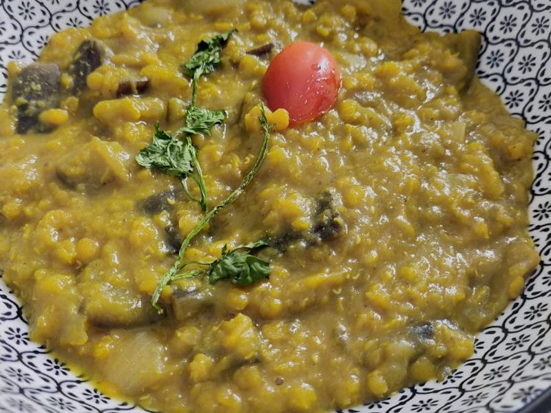 Cliquez pour zoomer ! Dhal d’aubergine et de lentilles corail Thermomix par Corinne B80