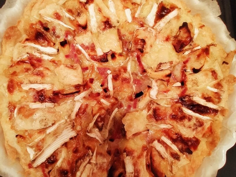 Cliquez pour zoomer ! Tarte au camembert, pommes et lardons Thermomix par Corinne B80