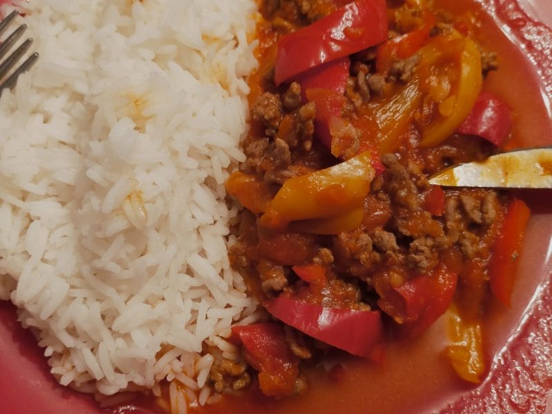 Cliquez pour zoomer ! Boeuf aux poivrons et pommes de terre Thermomix par Corinne B80