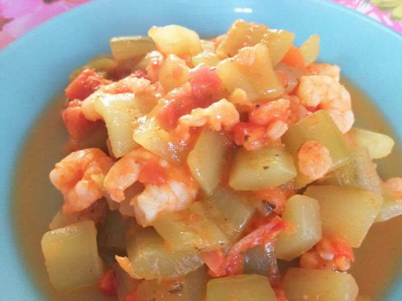 Cliquez pour zoomer ! Concombre cuit lardons tomate paprika Thermomix par Corinne B80