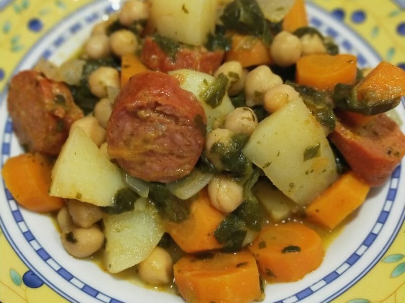 Cliquez pour zoomer ! Ragoût de pois chiches au chorizo et épinards Thermomix par Corinne B80