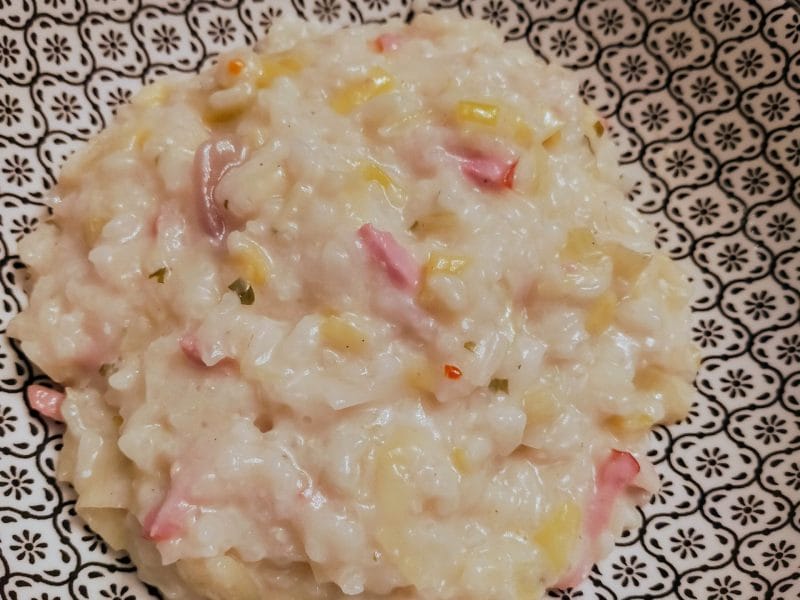 Cliquez pour zoomer ! Risotto poireaux et lardons Thermomix par Corinne B80