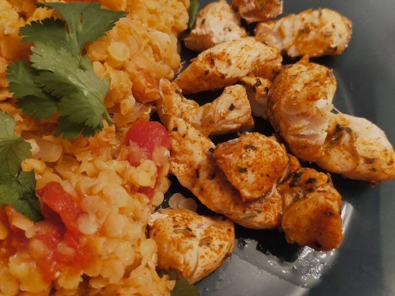 Cliquez pour zoomer ! Poulet vapeur au paprika Thermomix par Corinne B80