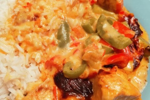 Cliquez pour zoomer ! Poulet à la crème de poivrons Thermomix par Corinne B80