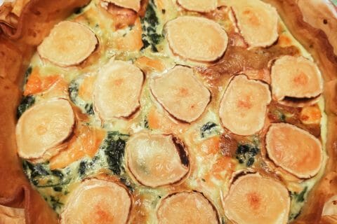 Cliquez pour zoomer ! Tarte épinards, saumon et chèvre Thermomix par Corinne B80