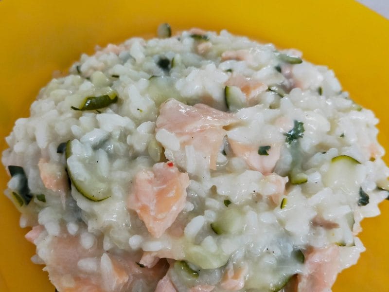 Cliquez pour zoomer ! Risotto courgettes saumon Thermomix par Corinne B80