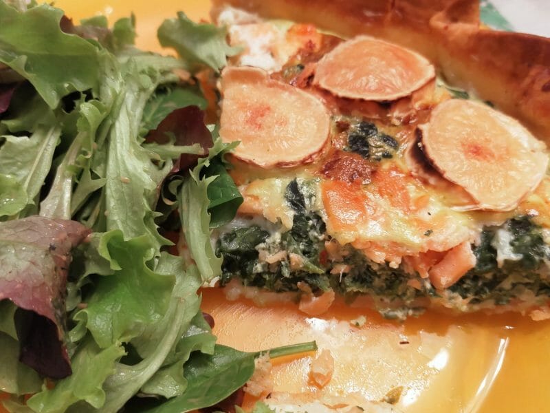 Cliquez pour zoomer ! Tarte épinards, saumon et chèvre Thermomix par Corinne B80