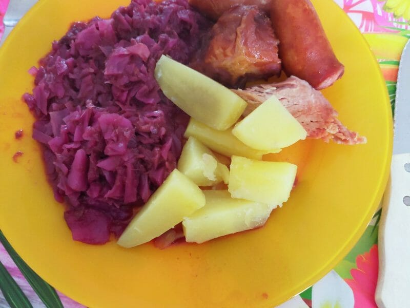 Cliquez pour zoomer ! Chou rouge, lardons et pommes Thermomix par Corinne B80