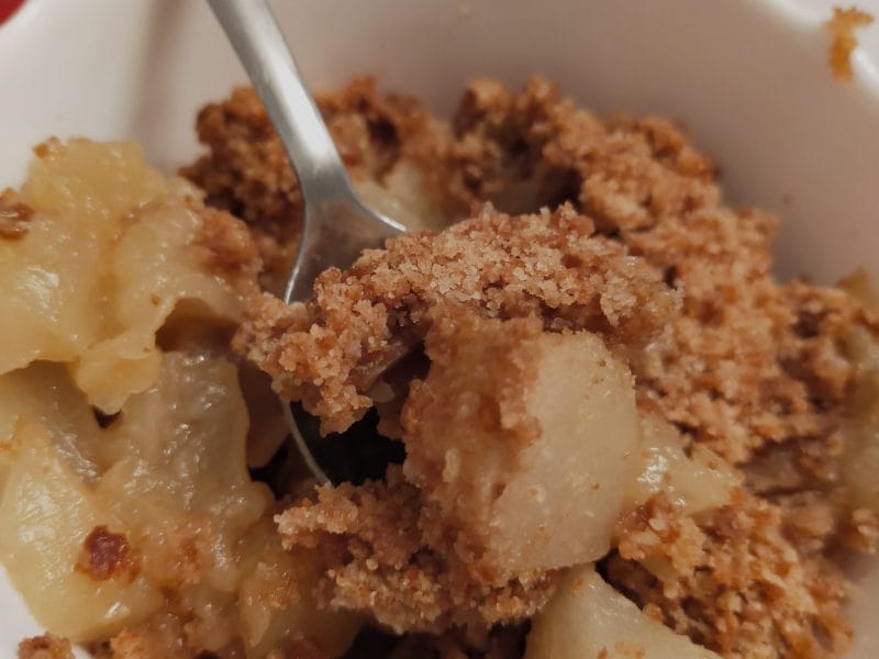 Cliquez pour zoomer ! Crumble pommes, poires et spéculoos Thermomix par Corinne B80
