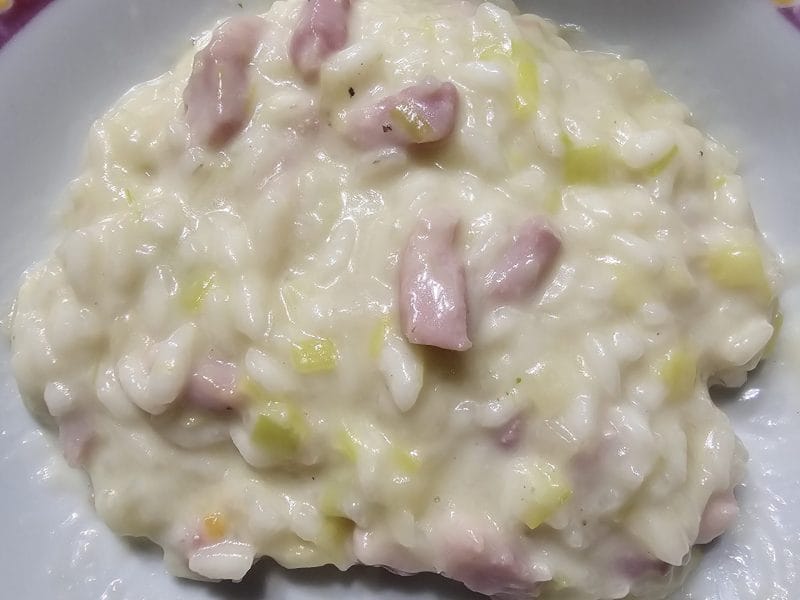 Cliquez pour zoomer ! Risotto poireaux et lardons Thermomix par soaz33