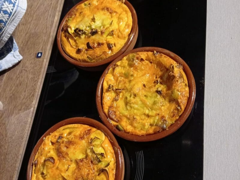Cliquez pour zoomer ! Clafoutis cancoillotte, poireaux et chorizo Thermomix par Muse2015