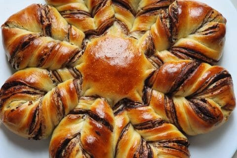 Cliquez pour zoomer ! Brioche étoilée au Nutella Thermomix par Siam 🍰