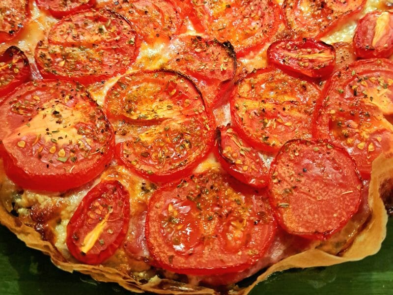 Cliquez pour zoomer ! Tarte tomates et jambon Thermomix par sandlemaitre