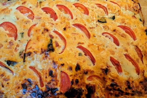 Cliquez pour zoomer ! Clafoutis aubergines et tomates Thermomix par sandlemaitre
