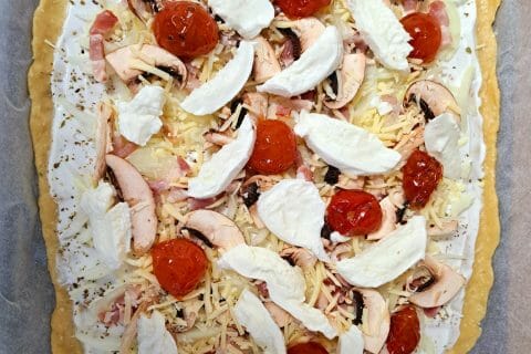 Cliquez pour zoomer ! Tarte flambée rapide au saumon fumé Thermomix par sandlemaitre