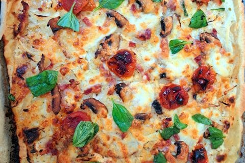 Cliquez pour zoomer ! Tarte flambée rapide au saumon fumé Thermomix par sandlemaitre