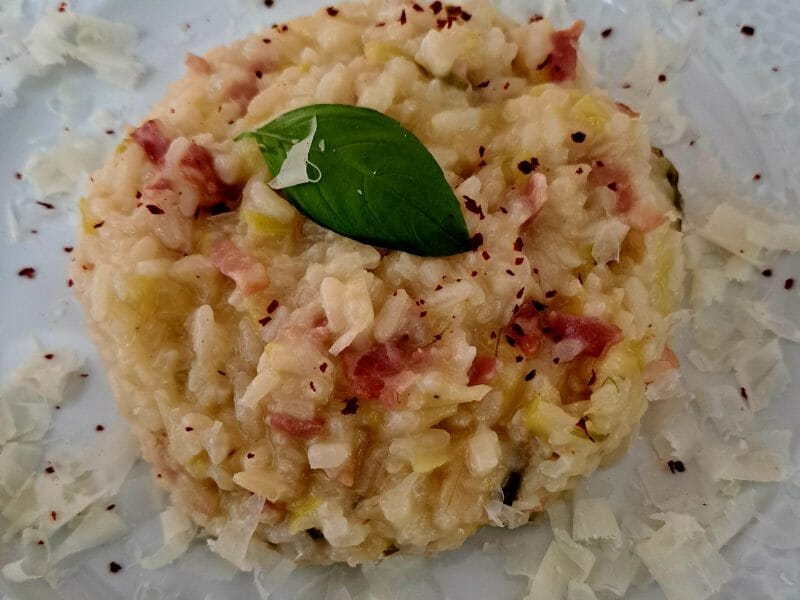 Cliquez pour zoomer ! Risotto poireaux et lardons Thermomix par sandlemaitre