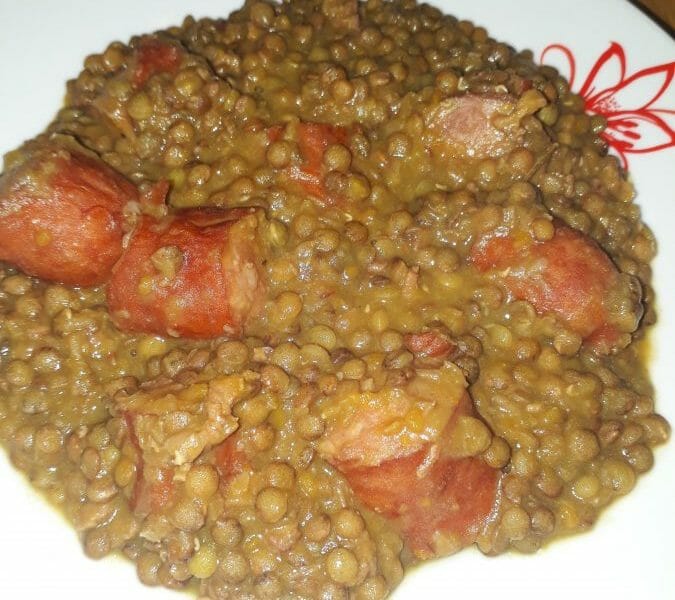 Cliquez pour zoomer ! Lentilles et ses saucisses Thermomix par Marine55100