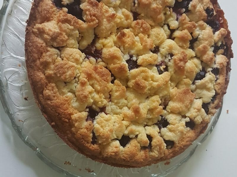 Cliquez pour zoomer ! Gâteau aux myrtilles façon crumble Thermomix par catherine_198