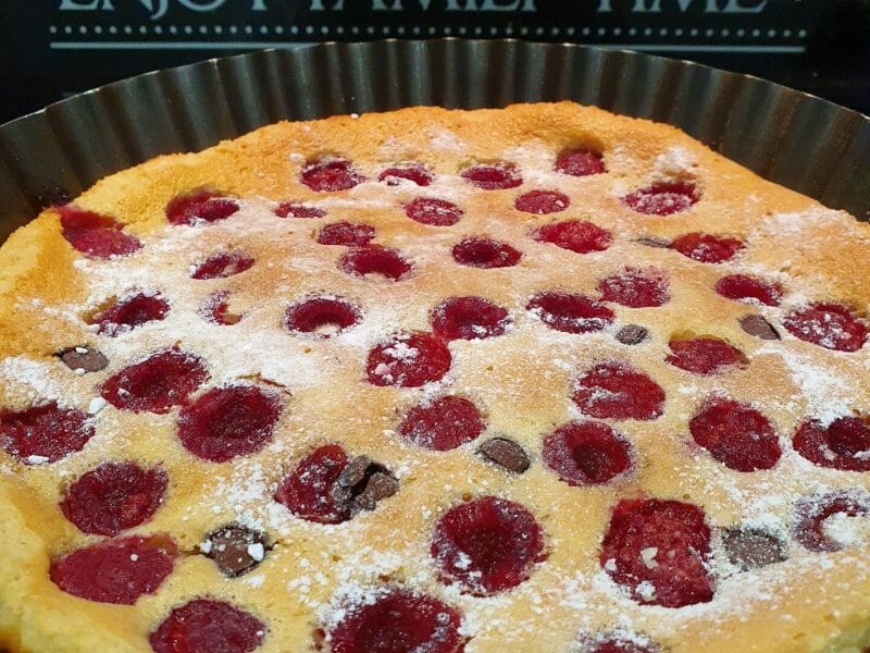 Cliquez pour zoomer ! Clafoutis aux framboises Thermomix par cocotigrou