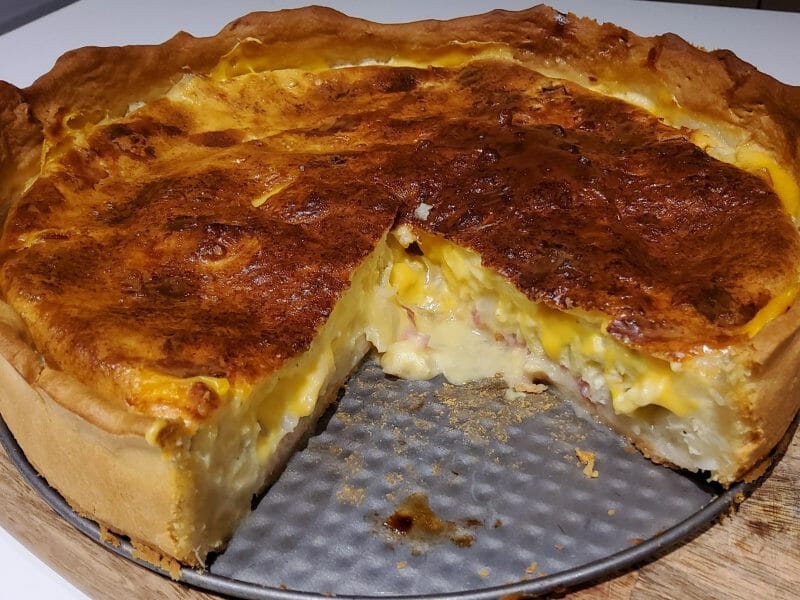 Cliquez pour zoomer ! Gâteau poireaux, lardons et fromage Thermomix par oceane67120