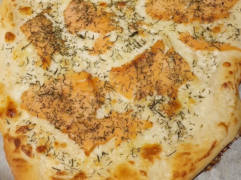 Cliquez pour zoomer ! Pizza au saumon et sauce kiri Thermomix par Allisson76120