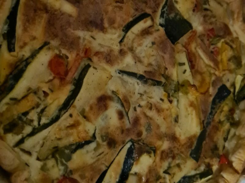 Cliquez pour zoomer ! Quiche poivrons et courgettes Thermomix par zepounette4933