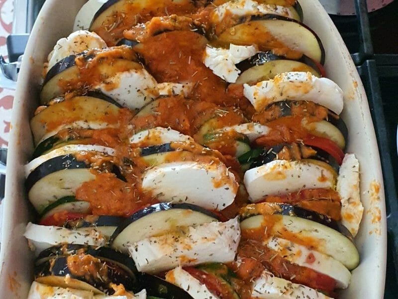 Cliquez pour zoomer ! Tian de légumes et mozzarella Thermomix par laure_171