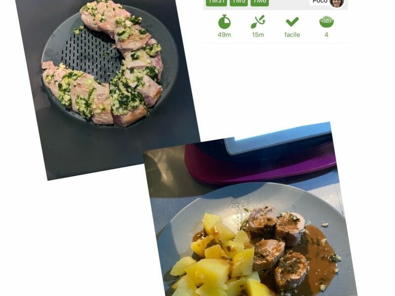 Cliquez pour zoomer ! Filet mignon de porc à l’ail Thermomix par MomixAngie77