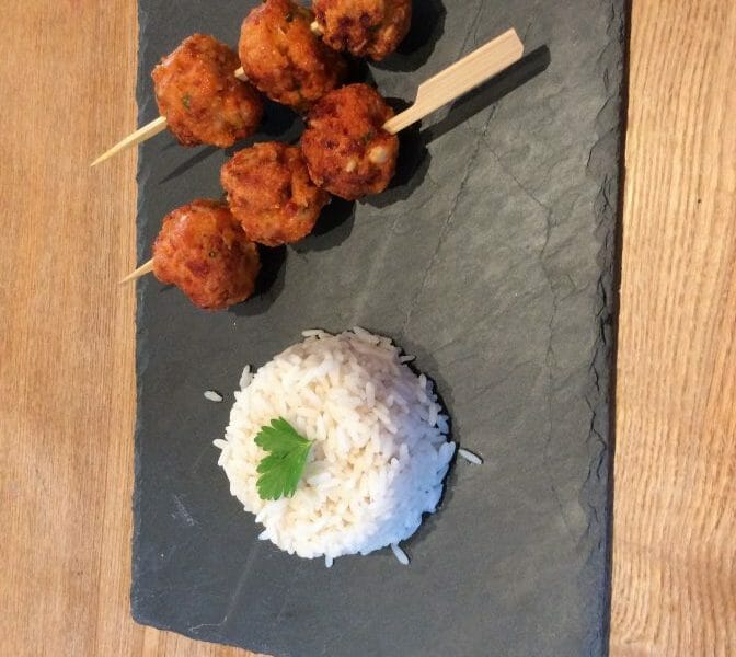 Cliquez pour zoomer ! Boulettes de poulet au chorizo Thermomix par Justineantoine