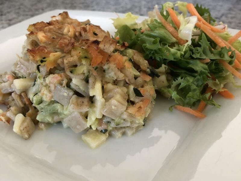 Cliquez pour zoomer ! Gratin de crozets aux courgettes et saumon fumé Thermomix par elise1113