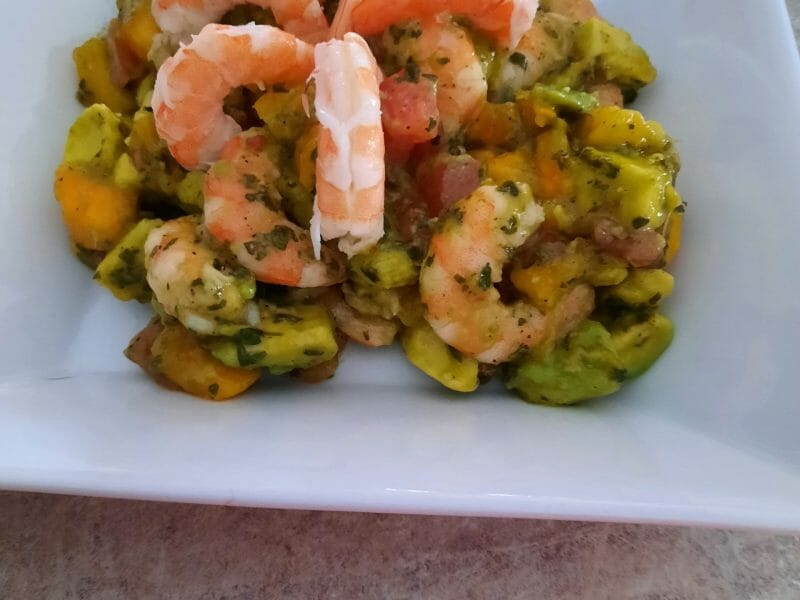 Cliquez pour zoomer ! Ceviche de crevettes, mangue, avocat Thermomix par bdd83