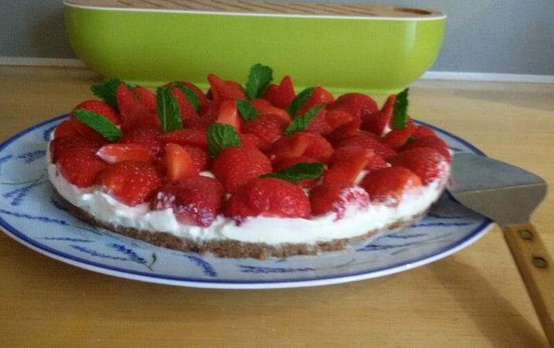 Cliquez pour zoomer ! Tarte aux fraises sans cuisson Thermomix par chamalow34