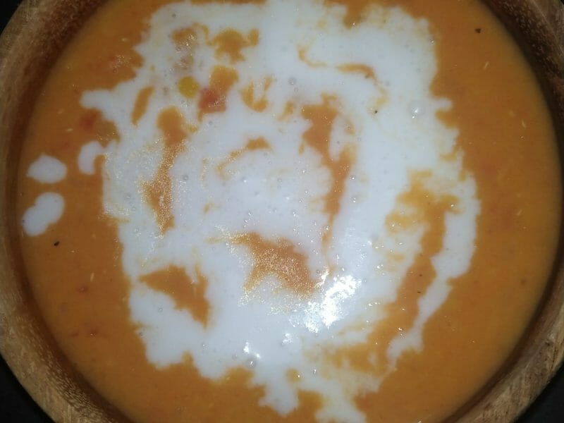 Cliquez pour zoomer ! Soupe de lentilles corail, curry et coco Thermomix par maudask