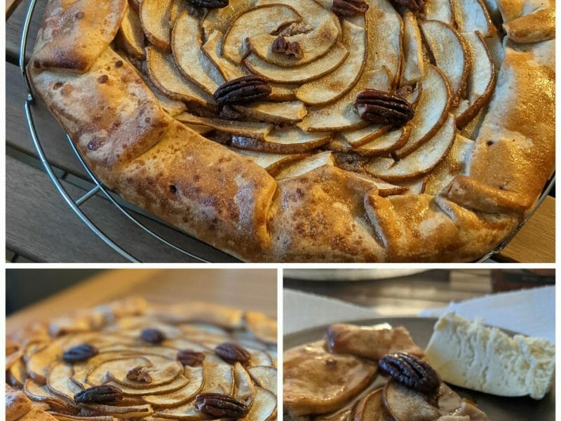 Cliquez pour zoomer ! Tarte rustique poire pécan Thermomix par pocasline