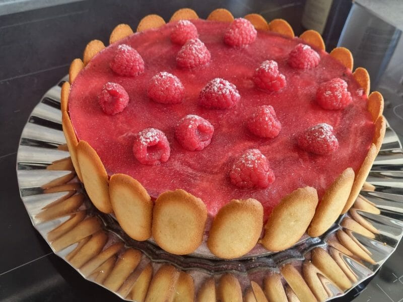 Cliquez pour zoomer ! Bavarois aux framboises Thermomix par nina85