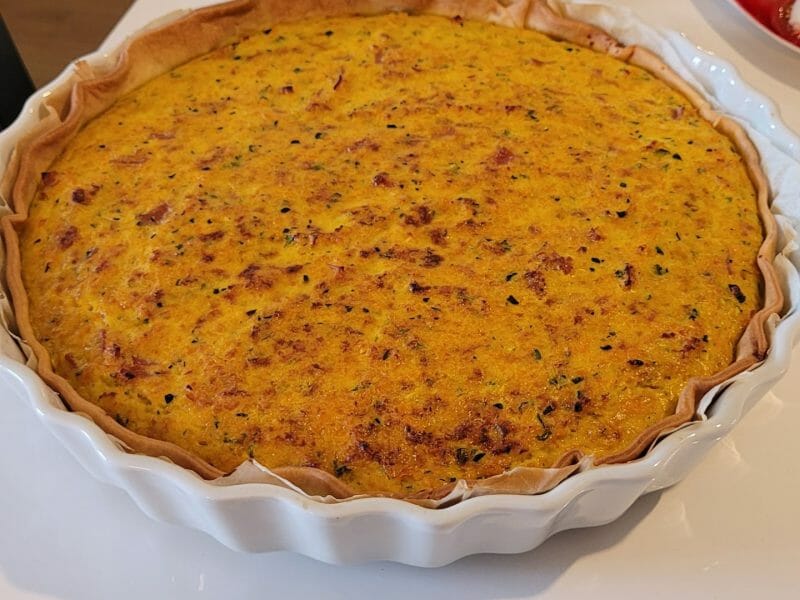 Cliquez pour zoomer ! Tarte courgettes et carottes Thermomix par cookiclaire