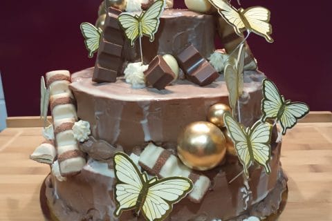 Cliquez pour zoomer ! Layer cake Kinder Bueno Thermomix par mrcuisineetmoi