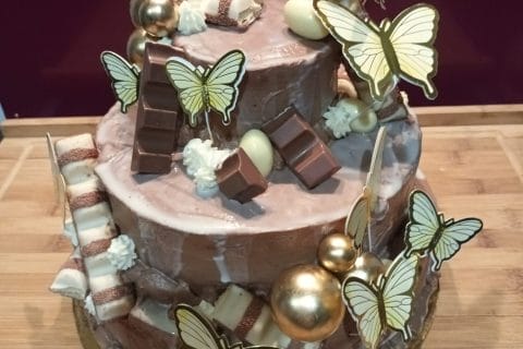 Cliquez pour zoomer ! Layer cake Kinder Bueno Thermomix par mrcuisineetmoi