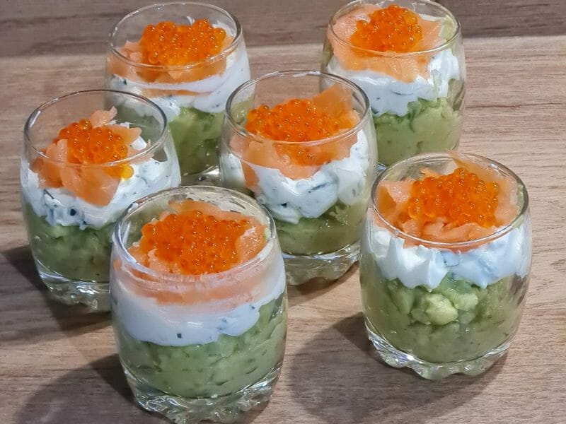 Cliquez pour zoomer ! Verrines saumon avocat Thermomix par nanou-89