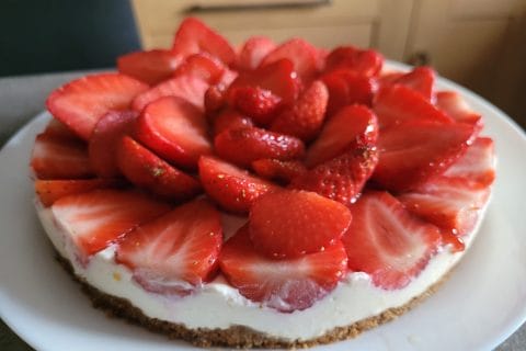 Cliquez pour zoomer ! Tarte aux fraises sans cuisson Thermomix par Oalbane