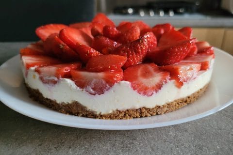 Cliquez pour zoomer ! Tarte aux fraises sans cuisson Thermomix par Oalbane