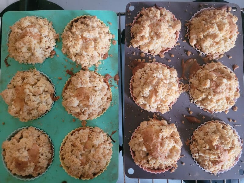 Cliquez pour zoomer ! Muffins aux pommes façon crumble Thermomix par Oalbane